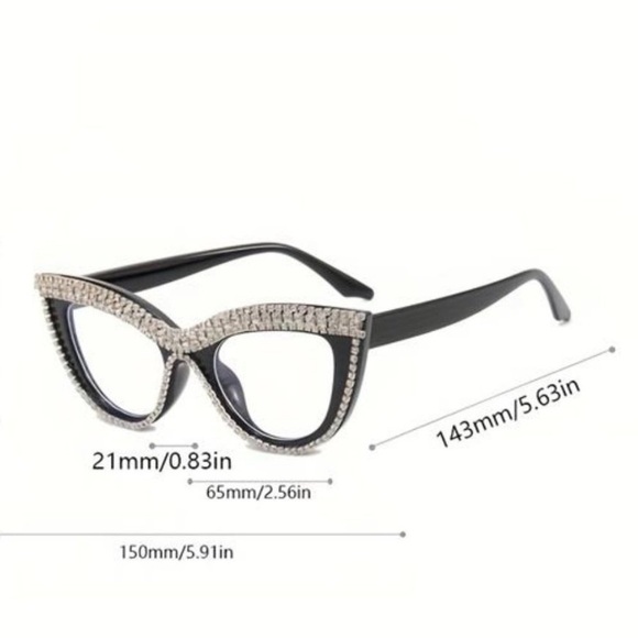 💎Bedazzled fake glasses Very well constructed 💎BLING! - Picture 8 of 8